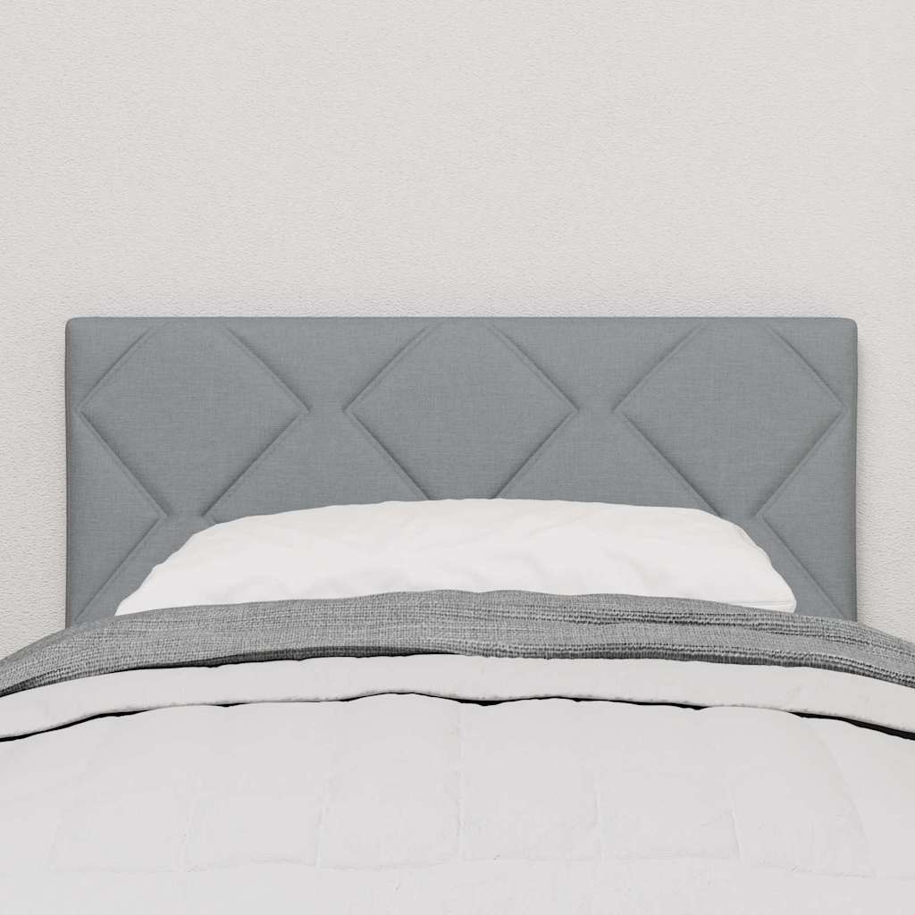 Headboard with LED Strip Lights Light Grey 80 cm Fabric